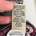 L.L.Bean Cashmere Button Front Fair Isle Cardigan Sweater Grey Red Size Small Photo 7