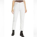 AGOLDE Women’s Riley Crop Straight Leg Sour Cream White Denim Jeans Size 28 Photo 1