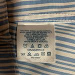 Lands' End Lands' End Pinstripe Button Down Shirt White Blue Long Sleeve Workwear Size 16 Photo 11