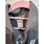Pink Coconut Boutique PINK Victoria's Secret Pullover Sweatshirt Quarter Zip Mock Neck Gray Large Photo 2