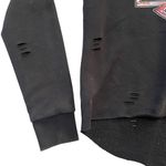Harley Davidson Distressed Black Logo Sweatshirt Size M Photo 3