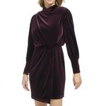 Karl Lagerfeld NWOT  PARIS Women's Velvet A –LINE Mock Neck Photo 4