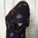 Donna Ricco  black short sleeved long floral dress Photo 5