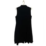 Samuel Dong Black Ruffled Sleeveless Full-Zip Black Midi Dress Size Medium NEW Photo 5
