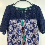 Anthropologie NWT Akemi + Kin  Maite Motif Lace & Floral Tunic/Blouse Size Large Photo 2