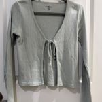 Brandy Melville Green  Tie Front Cardigan Photo 0