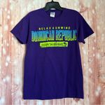 Gildan  Purple Dominican Republic Crewneck T Shirt Photo 0