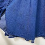Vintage Liz Claiborne Dark Wash Denim Long Sleeve Button Up A Line Dress Size 4 Blue Photo 3