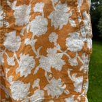 Briggs New York High Waist Orange and White Floral Shorts Photo 3