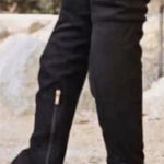 Catherine Malandrino  Deep Blue Velvet Over the Knee Boots Photo 0