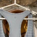 Athleta Grey/White Striped Athletic Tank Top Thin Light Weight Racerback Tank Photo 4