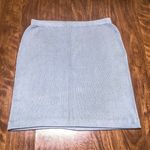 Red Knitted Pencil Skirt with Elastic Waist Band Photo 1