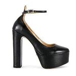 Tony Bianco  Jaguar Platform Heels sz 7 Black Como Leather Ankle Strap Pump Photo 0