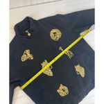Mureli Vintage 80s 90s Black Gold Safari Baroque Bomber Jacket Size Large Petite Photo 4