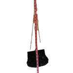 Vintage black beaded formal purse evening bag special occasion Holiday party Photo 9