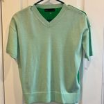 M&S COLLECTION SWEATER S/S LIGHT GREEN ON FRONT AND KELLY GREEN ON BACK SIZE SM Photo 0
