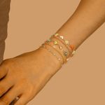 Gold Bracelets for Women, Dainty 18K Gold Plated Stackable Bracelets for Women Non Tarnish Gold Bracelet Stack Set Dainty Paperclip Adjustable Waterproof Tennis Chain Jewelry pack pulseras para mujer Photo 5