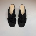 Banana Republic  Black Crossover Heeled Sandal Block Heel Mules Shoes Size 8.5 Photo 6