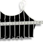 Scoop Neck Black And White Striped Crop Top Women Sz Large Photo 3