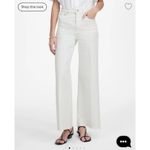 Madewell $138 High Rise Flared Wide-Leg Crop Raw Hem Jeans White Size 25 Photo 1