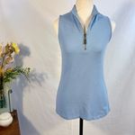 Spartina 449 ♨️ Serena Half-Zip Pique Top — Azure (Sleeveless) Size XXS NEW 💛 Photo 11