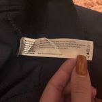 Eileen Fisher Skirt Large L Navy Blue Linen Blend Pleated Knee Length Womens Photo 3