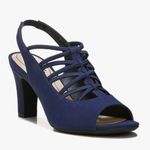 Life Stride NEW Women's Cabaret Dark Navy Open Toe Strappy Heels, Size 8.5 Photo 1