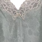 Wacoal Vintage Light Blue Floral Jacquard Satin Chemise Size Small Nightie Photo 1
