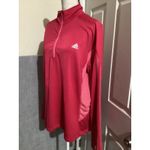 Adidas Womens Climalite Pink Long Sleeve Quarter Zip Athletic Pullover Top XL Photo 1
