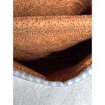 Handmade  Quilted Patchwork Messenger Briefcase Bag Blue Red Brown OOAK Photo 6