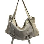Tylie Malibu Cream Leather Snakeskin Embossed Shoulder Bag Photo 1