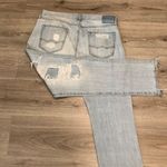American Eagle Outfitters Unisex Jeans SZ 36/32 Distressed Ripped 100% Cotton Slim Straight Photo 5