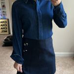 ZARA Blue Button Down Shirt Classic Denim Photo 9