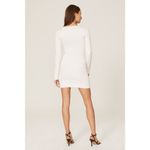 Gauge81 Mija White Ribbed Long Sleeve Wool Plunge Sweetheart Mini Dress Size XS Photo 2