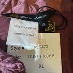 ReneeLamor Women long sleeve button up rose polyester shirt XL Purple Photo 7