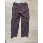 Soft Surroundings  Drawstring‎ Waist Cargo Pants Zip Leg Openings PXS NWT Maroon Photo 6