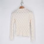 Anthropologie Maeve Talia Long Sleeve Mock Neck Textured Top in Ivory Women's S Photo 6