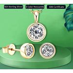 Boutique 2 Ct Solitaire Diamond Necklace‎ | 14k Yellow Gold Over 925 Sterling Silver NWT Photo 9