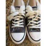P.J. Salvage  Gray Grey Velour Faux Fur Trim Low Top Casual Sneakers Shoes Womens 8 Photo 1