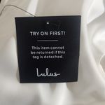 Lulus  White Sleeveless Mini Satin Blouson Dress NWT Size Small White Mini Dress Photo 7