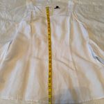 Ann Taylor Factory Cotton Wide Strap Sleeveless Shirt White Tie Women’s 6 Beach Photo 6