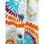 Life Style Top‎ Women's M Vintage Abstract Art Tie Dye Orange Pink Jacket Button Size M Photo 2