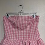 Missguided  Pink Gingham Strapless Bandeau Top Sz M Photo 2