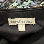 Charlotte Russe Black Gold Sequin Strapless High Low Dress Size Medium Photo 7