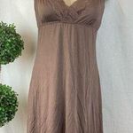 Hanky Panky  Brown Satin Sleeveless Sleep Slip Dress L Photo 0