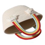 Rainbow Handle Handbag Bag Purse Red Photo 1