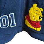 Disney Vintage Pooh Bear Zip-up Navy Blue Fleece Hoodie Womens Sz L Photo 3