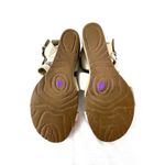 OTBT Freedom White Beige Leather Strappy Wedge Sandals Womens Size 8.5 Flaw Photo 9