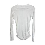 Athleta  Speedlight Seamless Womens Sz XS White Ruched Long Sleeve Top Stretch Photo 4