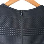 Shoshanna  Crewneck Long Sleeve Sheath Cocktail Dress in Black Geo Textured, Sz 6 Photo 7